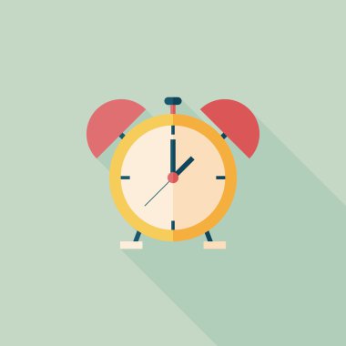 Uzun Gölge, eps10 çalar saat düz simgesi