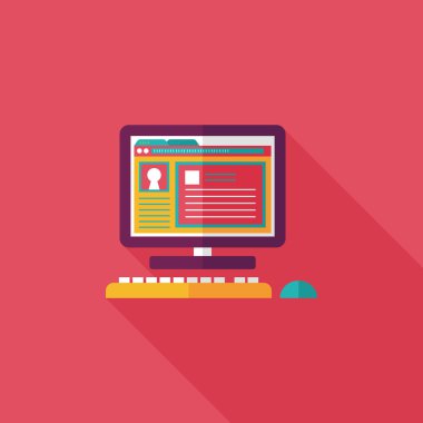 Uzun Gölge, eps10 ile bilgisayar düz simgesi