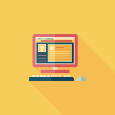 Uzun Gölge, eps10 ile bilgisayar düz simgesi