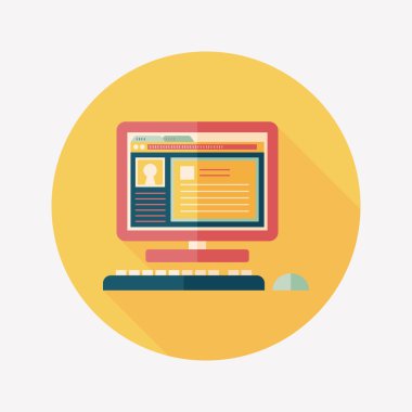 Uzun Gölge, eps10 ile bilgisayar düz simgesi