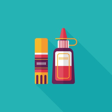 Uzun Gölge, eps10 ile tutkal düz simgesi