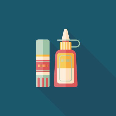 Uzun Gölge, eps10 ile tutkal düz simgesi