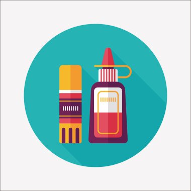 Uzun Gölge, eps10 ile tutkal düz simgesi