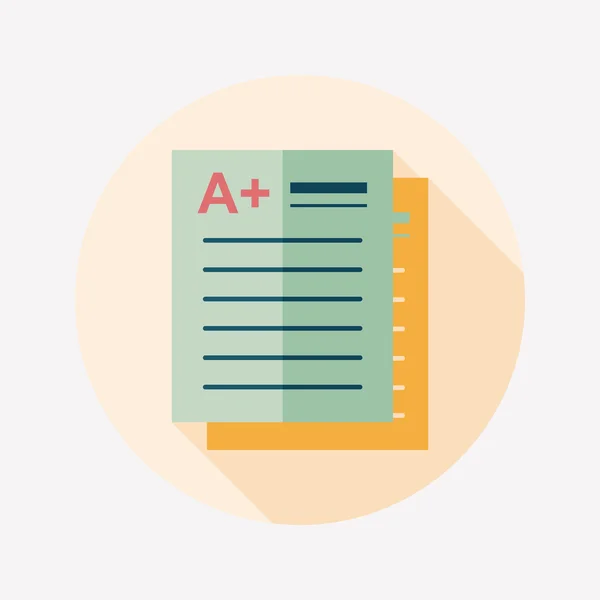 Un grade plus dans le carnet, icône plate avec ombre longue, eps10 — Image vectorielle