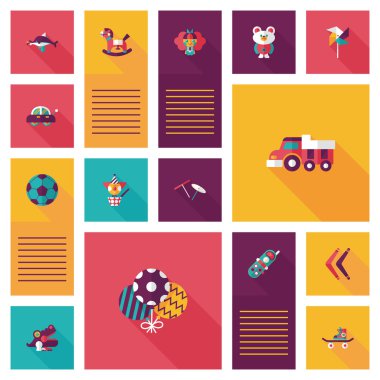 çocuk oyuncakları düz app kullanıcı arabirimi arka plan, eps10