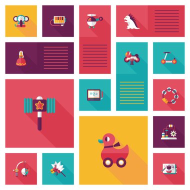 çocuk oyuncakları düz app kullanıcı arabirimi arka plan, eps10