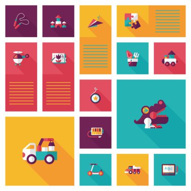 çocuk oyuncakları düz app kullanıcı arabirimi arka plan, eps10