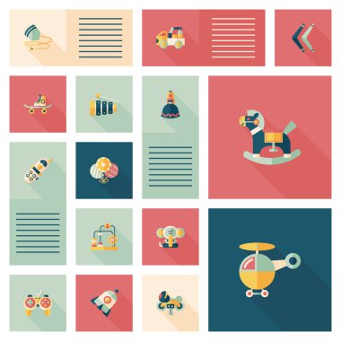 çocuk oyuncakları düz app kullanıcı arabirimi arka plan, eps10