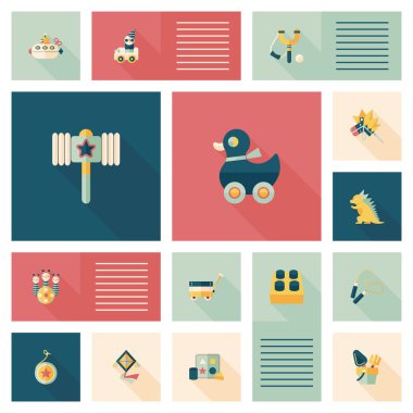 çocuk oyuncakları düz app kullanıcı arabirimi arka plan, eps10