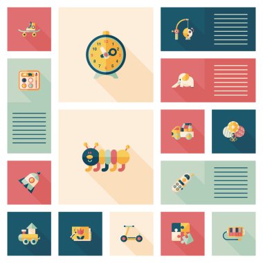 çocuk oyuncakları düz app kullanıcı arabirimi arka plan, eps10