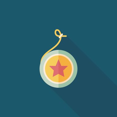 Yo yo simgesi ile uzun gölge, eps 10 daire