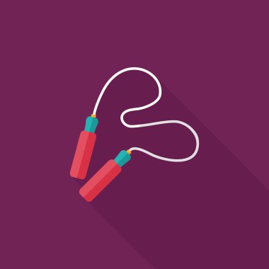 atlama ipi uzun gölge düz simgesiyle