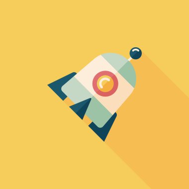 Uzun Gölge, eps10 roket düz simgesi