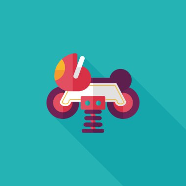 Bahçesi oyuncak uzun gölge ile'deki motor düz simgesi