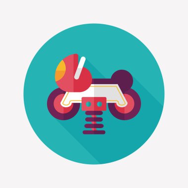 Bahçesi oyuncak uzun gölge ile'deki motor düz simgesi