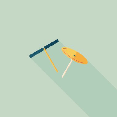 uzun gölge ile bıçaklar pervane oyuncak düz simgesi