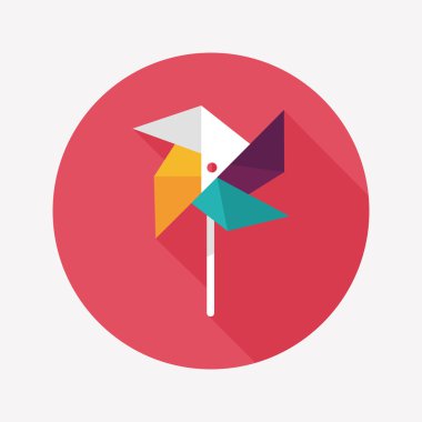 Uzun gölgeli yel değirmeni simgesi