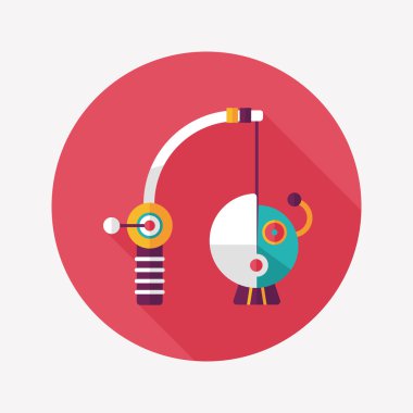 Uzun Gölge, eps10 ile balıkçılık oyuncak düz simgesi