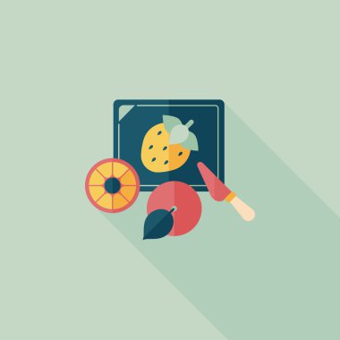 Uzun Gölge, eps10 ile kesme oyuncak düz simgesi