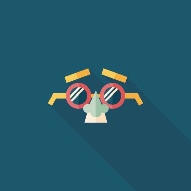 Uzun Gölge, eps10 ile parti maskesi düz simgesi