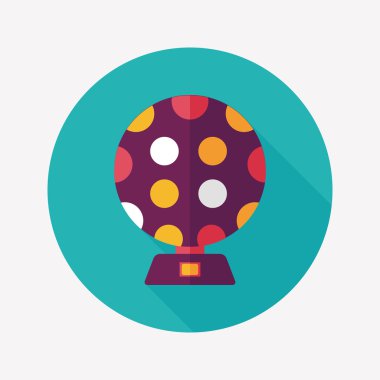 disko ışıkları düz simgesi ile uzun gölge, eps10