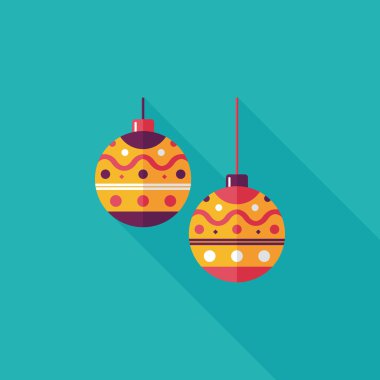 Uzun Gölge, eps10 ile Noel top düz simgesi