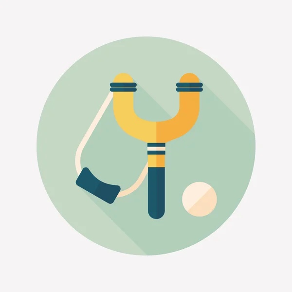 Slingshot icono plano con sombra larga, eps10 — Vector de stock