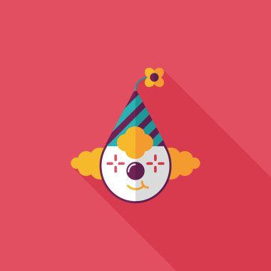 Palyaço uzun gölge, eps10 düz simgesi