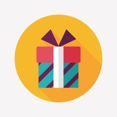 Uzun Gölge, eps10 hediye düz simgesi