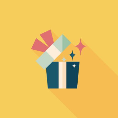 Uzun Gölge, eps10 hediye düz simgesi