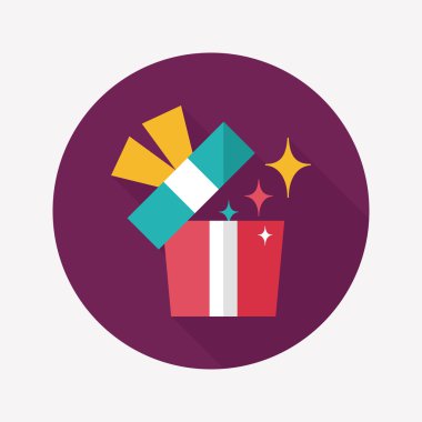 Uzun Gölge, eps10 hediye düz simgesi