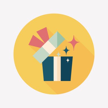 Uzun Gölge, eps10 hediye düz simgesi