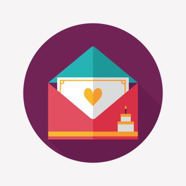 Uzun Gölge, eps10 ile mutlu yıllar kart düz simgesi