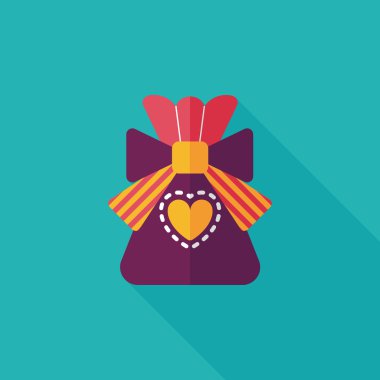 Uzun Gölge, eps10 hediye düz simgesi