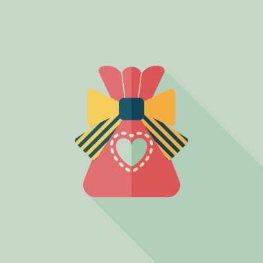 Uzun Gölge, eps10 hediye düz simgesi