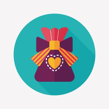 Uzun Gölge, eps10 hediye düz simgesi