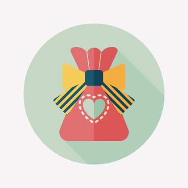 Uzun Gölge, eps10 hediye düz simgesi