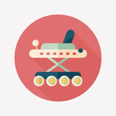 bebeğim walker düz simgesi ile uzun gölge, eps10