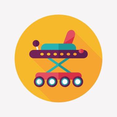 bebeğim walker düz simgesi ile uzun gölge, eps10