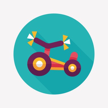 Uzun Gölge, eps10 ile çocuklar bisiklet daha düz simgesi