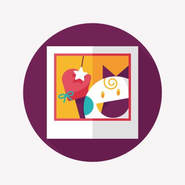 Uzun Gölge, eps10 ile yeni doğan fotoğraf düz simgesi