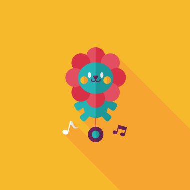 Uzun Gölge, eps10 ile aslan oyuncak düz simgesi