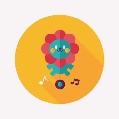 Uzun Gölge, eps10 ile aslan oyuncak düz simgesi