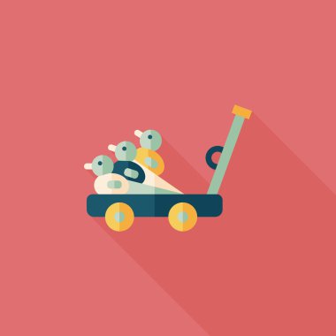 Uzun Gölge, eps10 ile düz simge oyuncak ördek sepeti