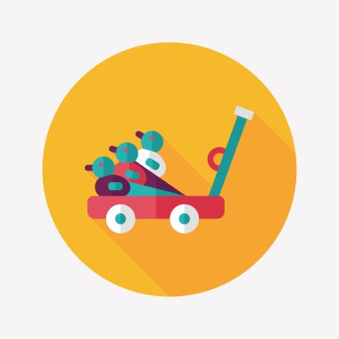 Uzun Gölge, eps10 ile düz simge oyuncak ördek sepeti