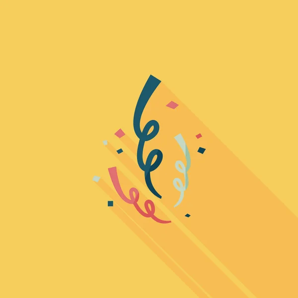 Confetti flat icon with long shadow, eps10 — стоковый вектор