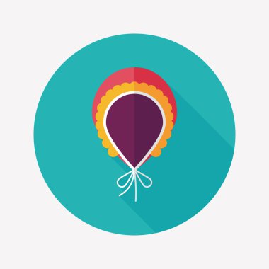 Bebek atkı uzun gölge, eps 10 düz simgesiyle