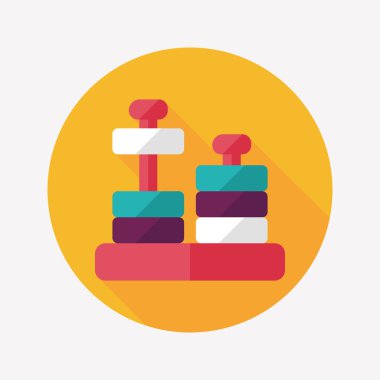 eğitici oyuncak uzun gölge, eps10 düz simgesi