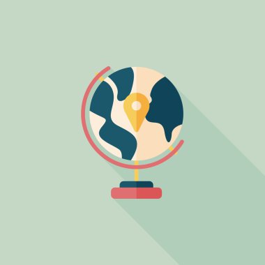 simge, uzun gölge ile düz simgesi