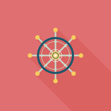 Dümeni düz uzun gölge simgesiyle